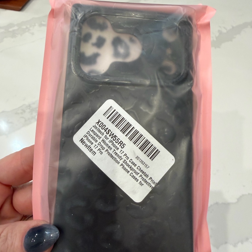 Black Leopard Print Phone Case